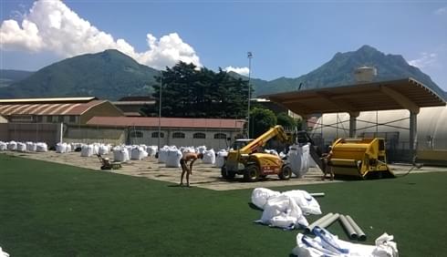 Redevelopment of the play terrain, by removing and disposing of the previous synthetic turf mantl...