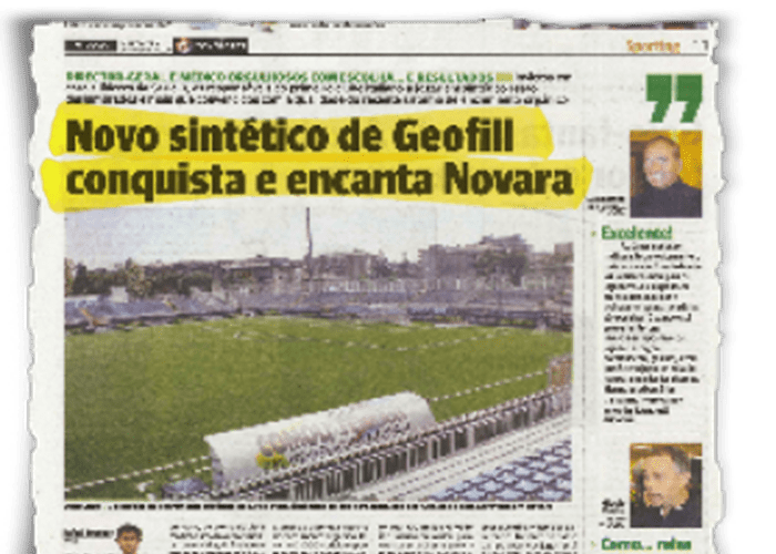 “The new synthetic with geofill conquers and dazzles novara” – O JOGO – 10/11/2010